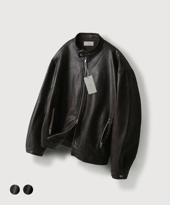 Mood Inside Vintage Washed Leather Jacket_2 Colors