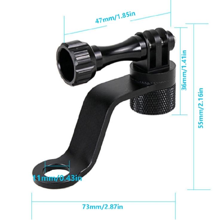 Adjustable Motorcycle Rearview Mirror Camera Mount for 9/8/7/6/5/4 Devices 11mm Hole Camera Mount Accessory