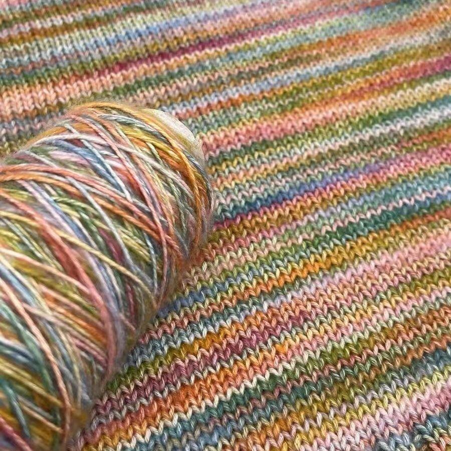 50g/ball Colorful Gradient Section Dyed Cotton Yarn Medium Fine Yarn Handmade DIY Sweater Suspender Scarf Sweater Yarn Material