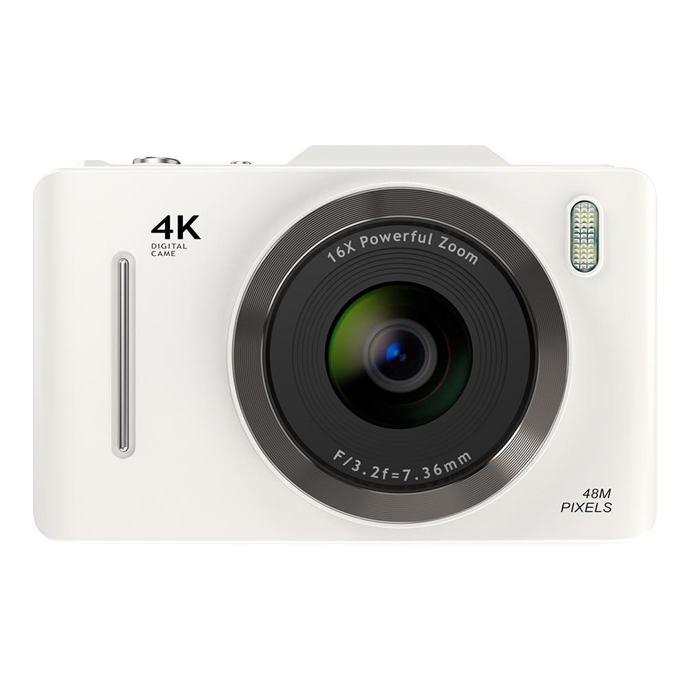 HD 4K 48MP Digital CCD Camera 16X Zoom Point Shoot Camera 2.8 Inch Screen Photography Video Camera for Boys Girls Teens