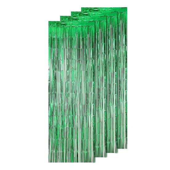 4ks dešťová záclona Lehké opakovaně použitelné lesklé třásňové závěsy na večírky Oslavy narozenin