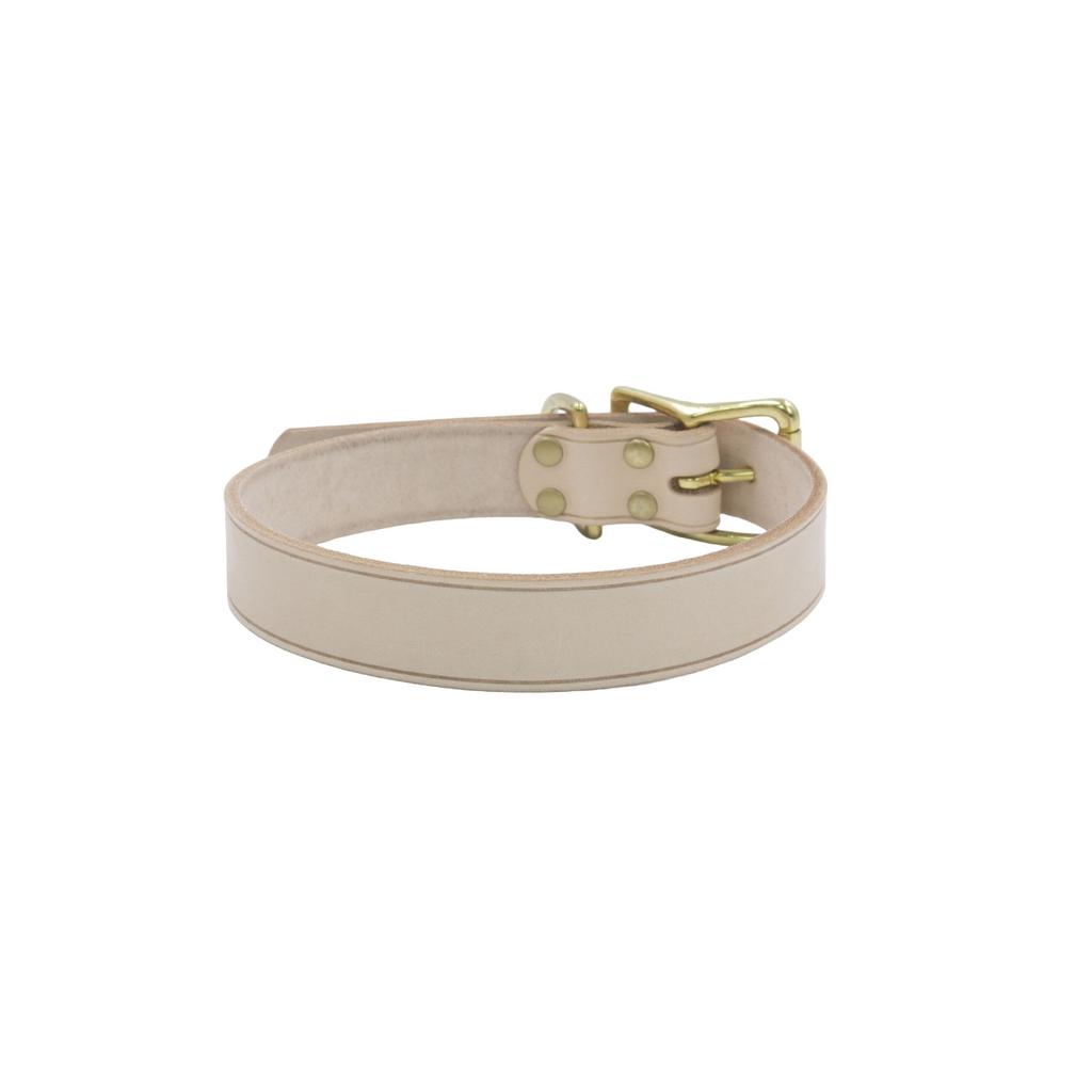 Pet collar leather cowhide vegetable tanned leather dog neck ring collar pure handmade ironing leash set