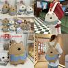 Mochila Escolar Leve de Nylon com Design de Cachorro Cartoon Fofo e Pingente de Pelúcia