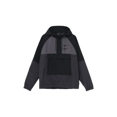 Swoosh Woven Long-Sleeve Jacket Men Outerwear Black DJ0477-011