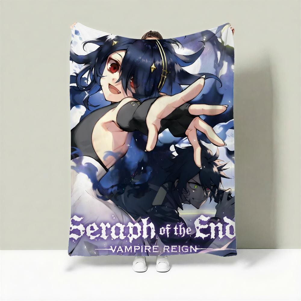 

Anime S-Seraph of the End Throw Lightweight 240g Flannel Blanket Soft Skin-friendly for Summer Cooling 75cmx90cm