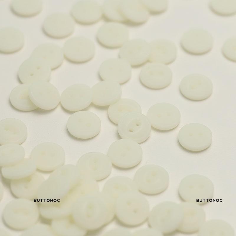 Two-Eye Resin Button Knitted Cardigan Button White Coffee Button Knitted Cardigan Sleeve Collar Button Shirt Top Accessories