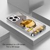 Gold base transparent fruit electroplated glass Phone Case  for iPhone 17 16 15 14 13 12 11 Pro Max Plus shock protection Cover
