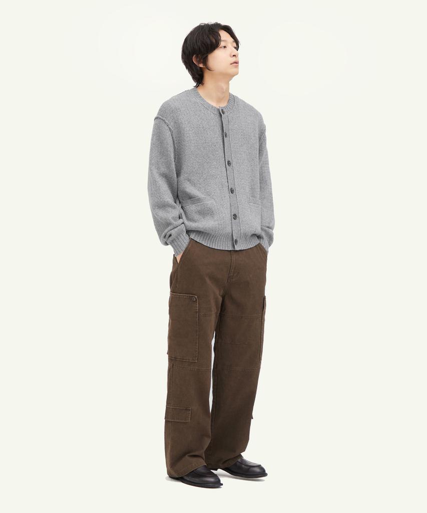 Intempomood Cottage Round Neck Cardigan_Gray