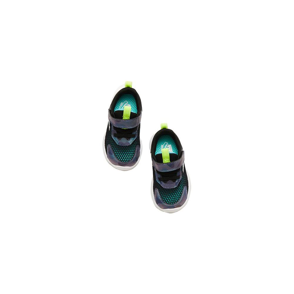 Anta Kids Non-Slip Shock Absorbing Wear-Resistant Low-Top Walking Shoes Baby Shoes Black Purple 312320005-4