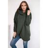 Hooded, Sweatshirt, Fleece, Sweatshirt, Casual, Long-sleeved, Zipper, Coat, Women's, Plate-size, Coat