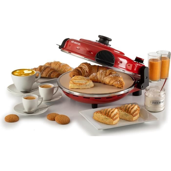 Four À Pizza - ARIETE - 919 - Température Maximale 400°C - 1200W - Plaque Réfractaire 32 Cm