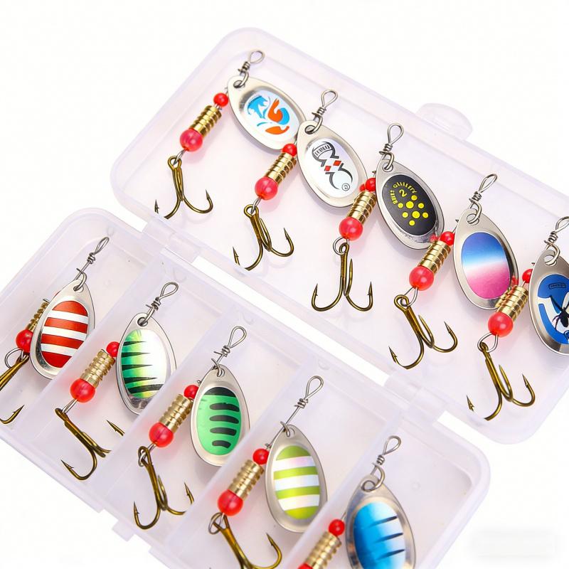10Gluya Composite Rotating Sequin Bionic Lure Hard Bait Set Long Casting Fake Bait Bass Pike Special Fishing Supplies
