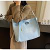New Trendy Casual Denim Bag Women's Large-capacity Commuter Shoulder Bag Fashionable Portable Tote Bag