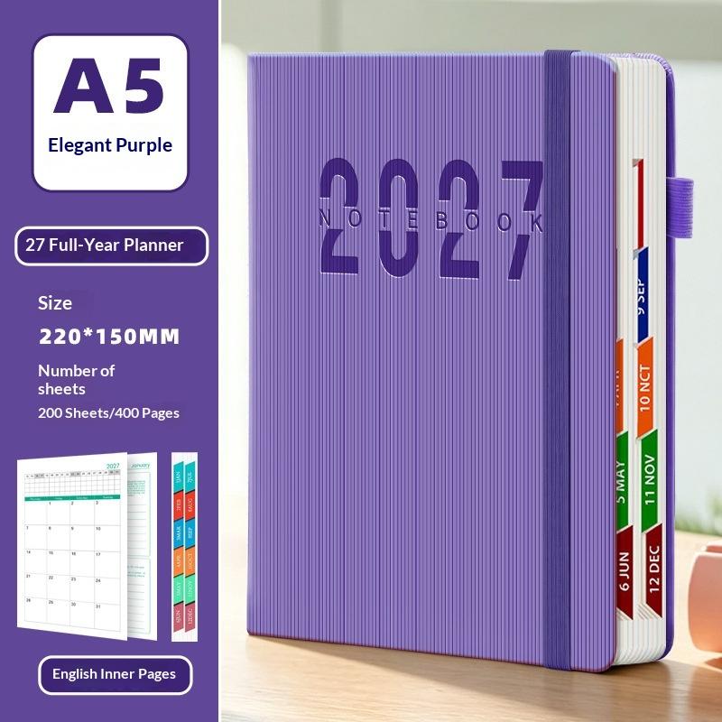 2027 New Calendar Log Self Discipline Check In Time Management 365 Day Plan Office School Supplies