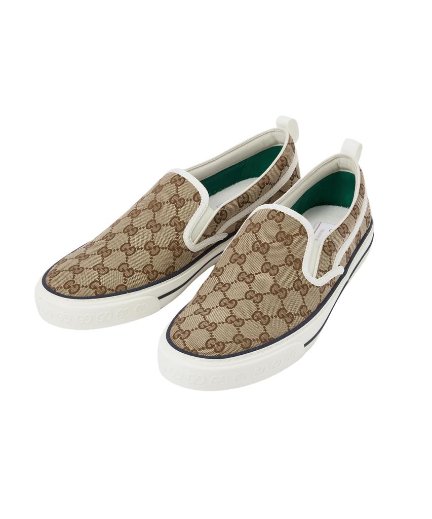 Gucci 1977 Tennis Size 643489 Shoes, Men's, Beige/Ebony, 27.5cm, (2HK30) [Used]