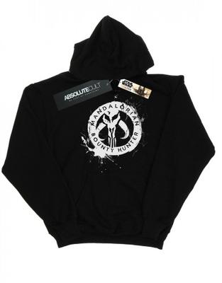 Mens The Mandalorian Bounty Hunter Splatter Skull Hoodie