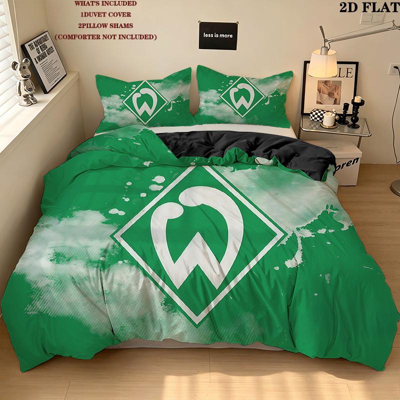 Werder Muster Bettwäsche Heimdekoration Geburtstagsgeschenk ( 1 Bettbezug + 2 Kissenbezüge, ohne Füllung),Fanartikel.