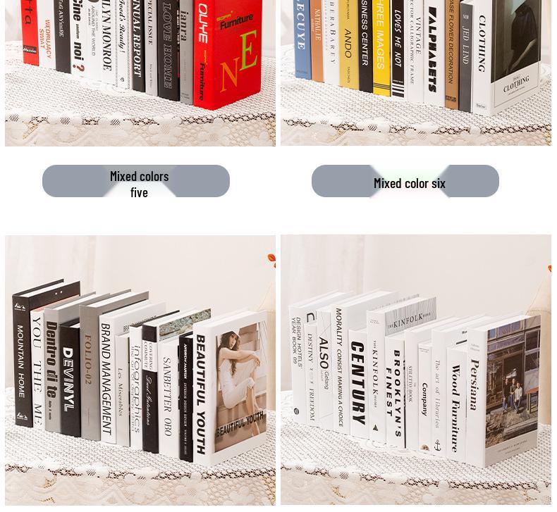 Luxury Fake Book Ornaments: Decorative Books, Simulation Props, English Book Models for High-End Photography