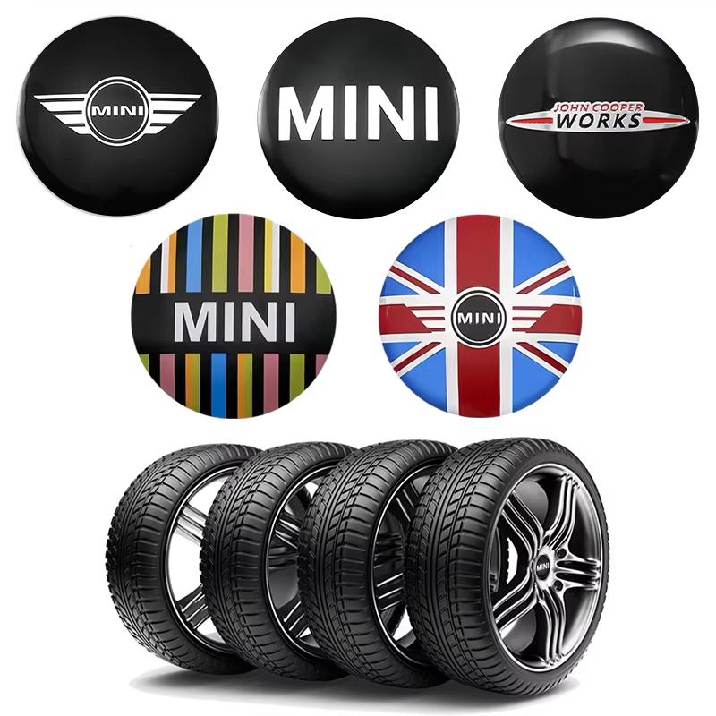 4Pcs Car Wheel Hub Center Metal Decals Sticker Accessories For Mini Cooper JCW Works F54 F55 F56 F57 F60 R50 R52 R53 R55 R56 R57 vhdsg88