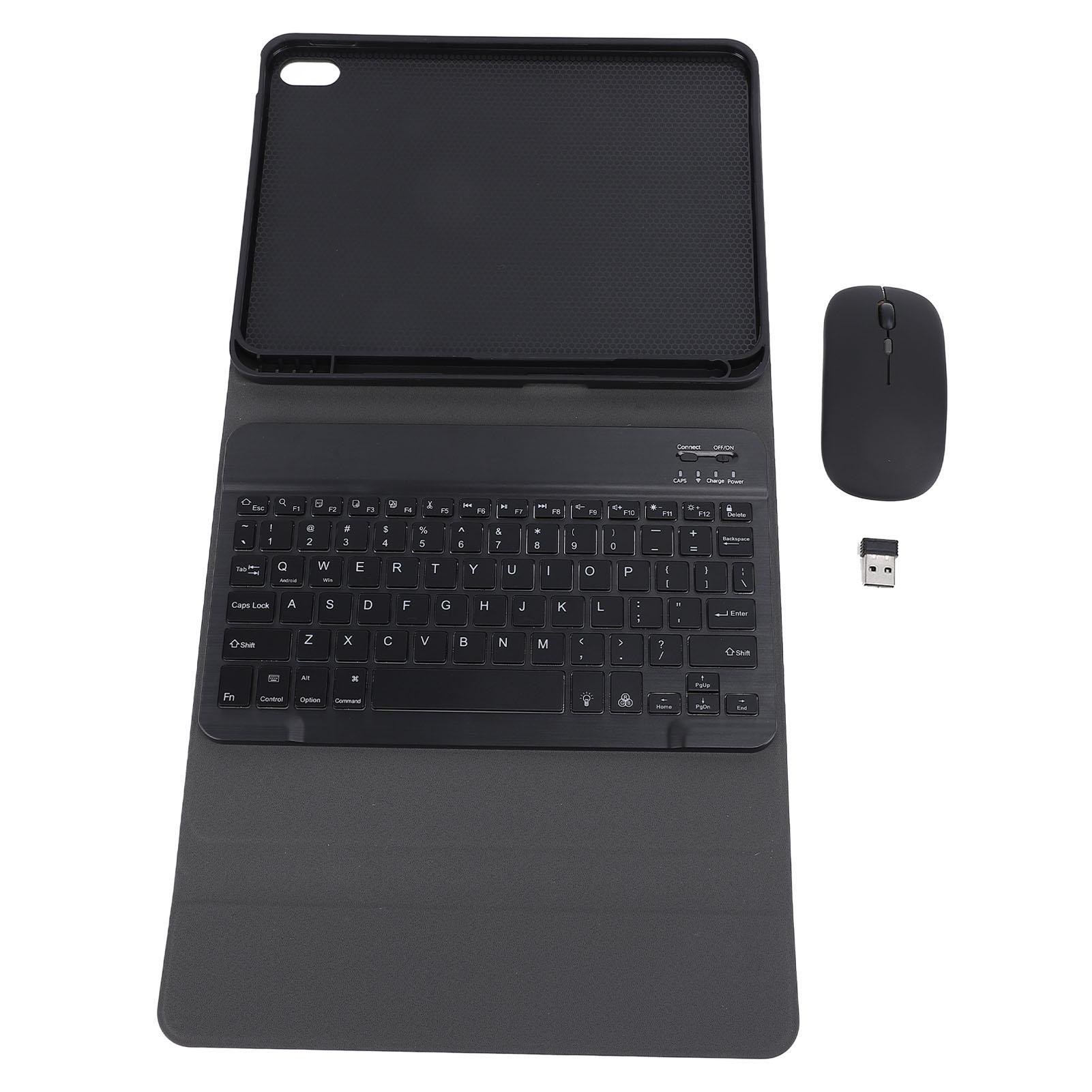 

Беспроводной чехол-клавиатура с мышью для планшета 10 поколения 10,9 дюйма 2022 года с разноцветной RGB-подсветкой чёрный