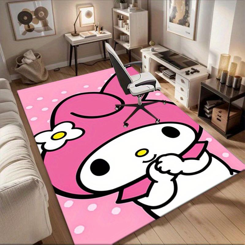 1pc Sanrio Melody Mermaid Printed Office Carpet Rectangle Rug Under The Table,Perfect Room Decor for Living Room, Bedroom, Kitchen, Non-slip Floor Mat