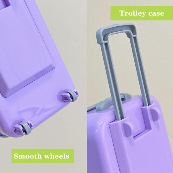Dollhouse Mini Suitcase Trolley Luggage Handbag Model Candy Box Toy Stand Pretend Play Toy Suitcase Toys for Doll House Decor Pet Grooming Dressing