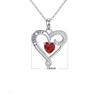 Sterling Silver Peach Heart Love Necklace, Small Market, European and American Ins Style Collar Chain, Female Necklace