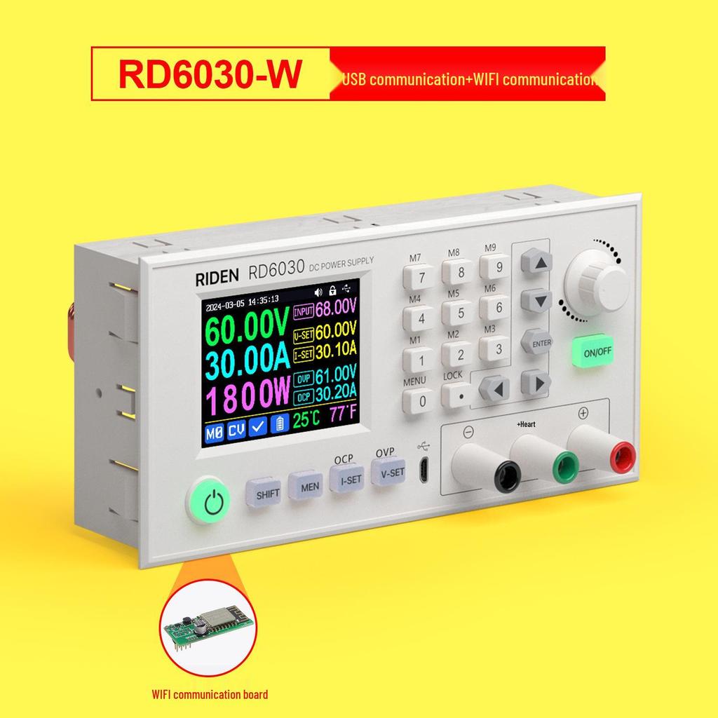 Ruiteng RD6030 Adjustable DC Power Supply, 5V/12V/36V/48V/60V Digital Display, 30A Battery Charger