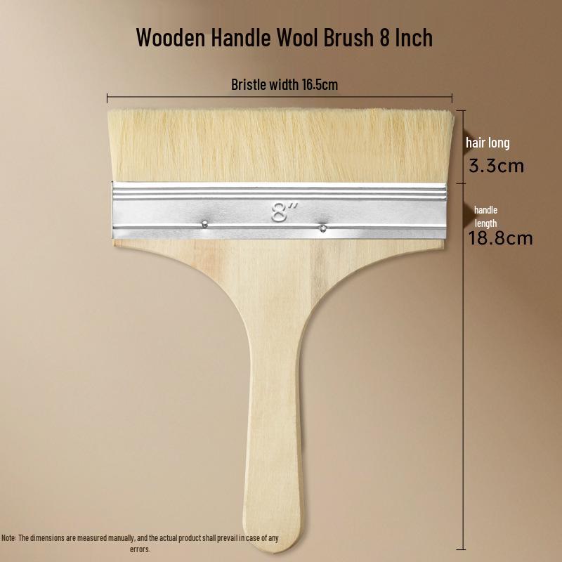 Nylon Bristle Art Brush with Wood Handle for Oil Painting