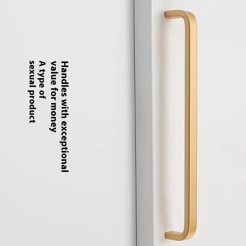 Modern Minimalist Pulls Cupboard Dressers Black Gold Silver Cabinet Door Handles Closet Drawer Knobs Kitchen Furniture Hardw