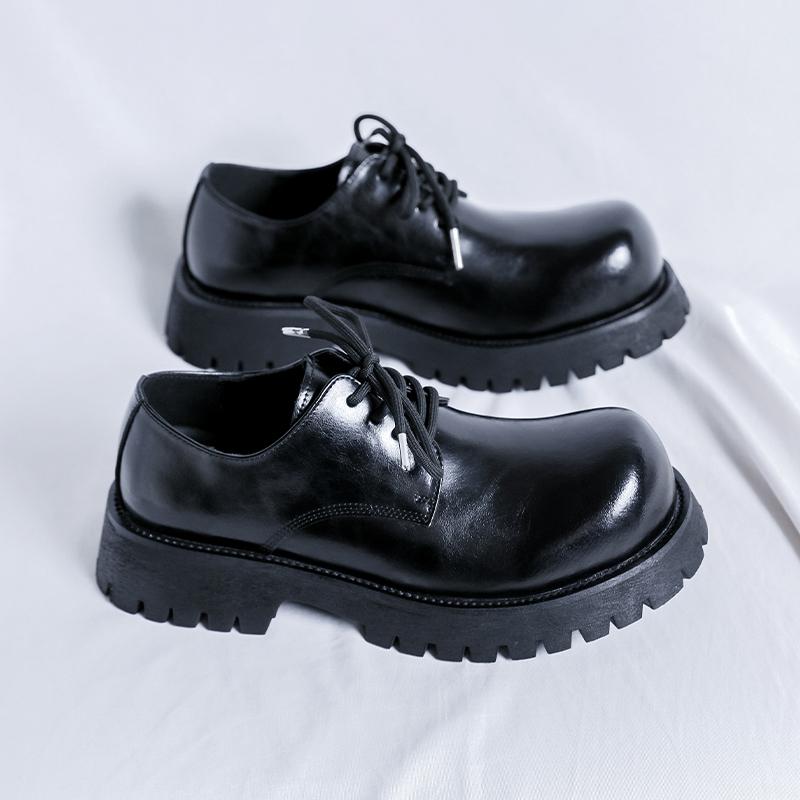 

Кожаная обувь для мужчин Натуральная кожа Обувь больших размеров Высококачественная дизайнерская Формальная обувь на платформе Повседневная обувь для бизнеса 46 чёрный