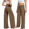 New Women's High Waist Drawstring Wide Leg Pants Loose Elastic Waist Casual Lounge Sleep Pants