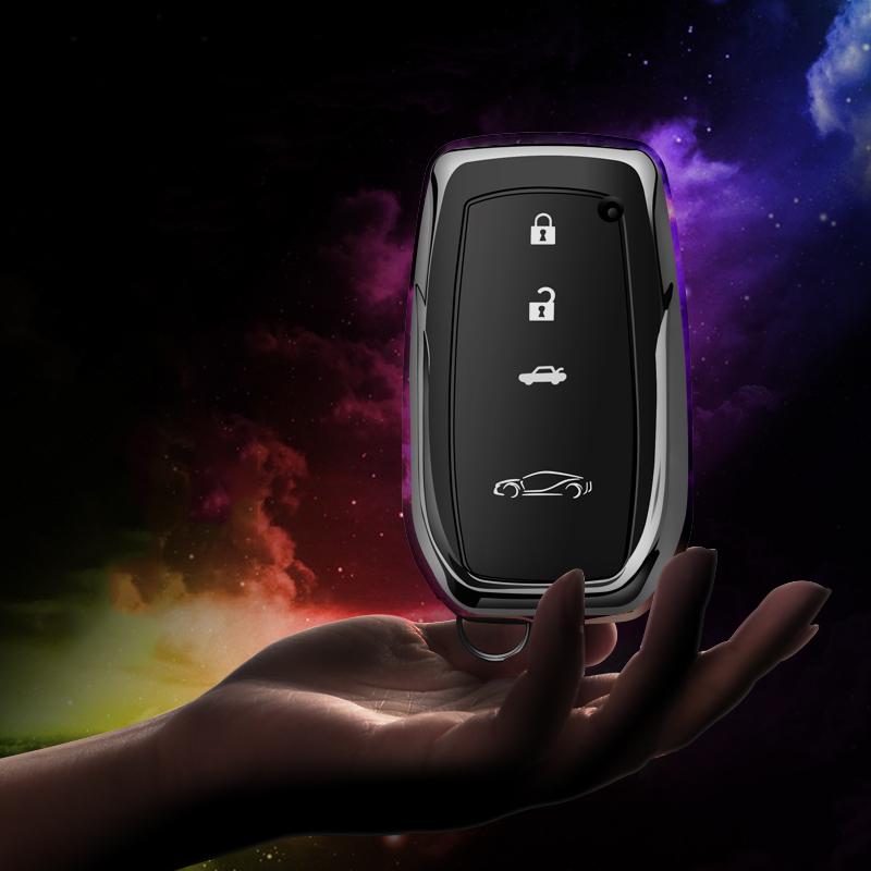 Hight quality TPU+ABS Car Key Cover Case for Toyota Camry Corolla Crown Dazzling Prado Raying Carola 2 3 Buttons Remote Keyless