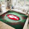 South Sydney Rabbitohs Design Crystal Velvet Carpet Cozy Non?Slip Printed Rug For Bedroom Living Room Entrance