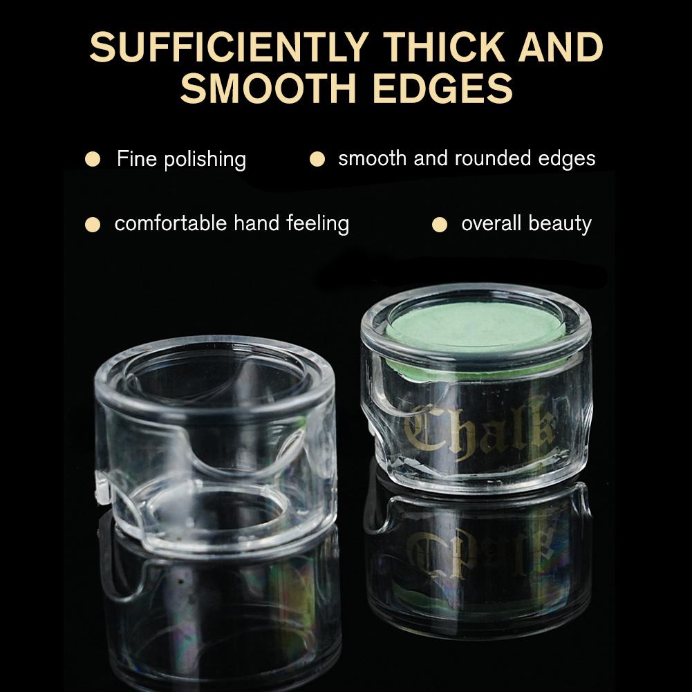 1PC Transparent Acrylic Chalk Storage Box Square Round Hexagonal Chalk Stain-Proof and Moisture-Proof Protective Box Billiards Supplies