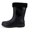 Men's Rain Boots Long Cotton Removable Fishing Kitchen Work Car Wash Waterproof Boots Non-slip Rubber Shoes Men's Water Shoes
