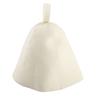 Beige Wool Felt Sauna Hat Cap for Russian Banya Sauna Hut With Hang Loop Supply