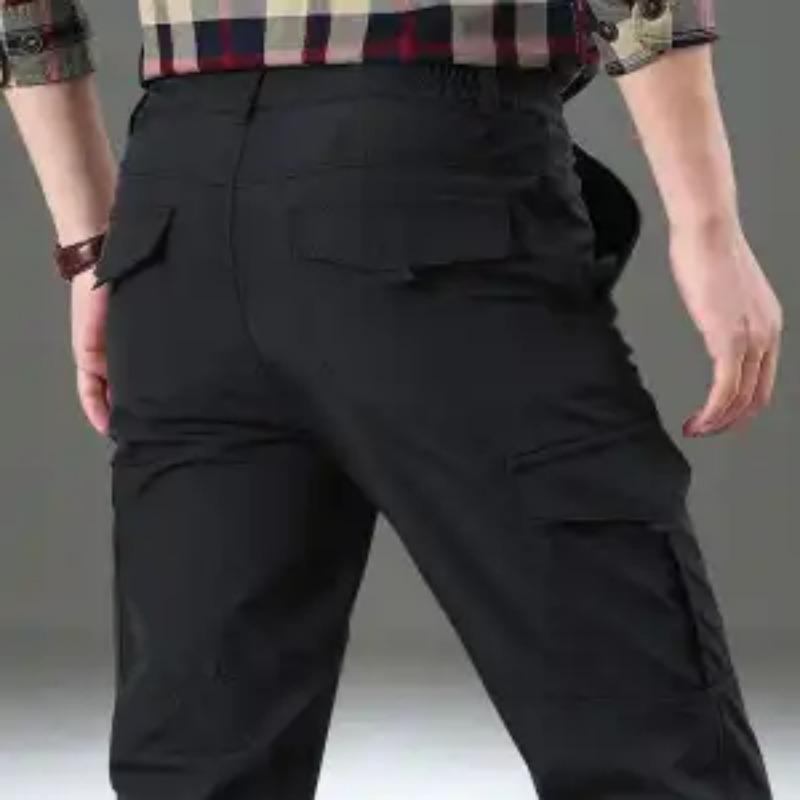 Men's Spring and Autumn Outdoor Hiking Pants Quick-drying Overalls Straight Loose Trousers
