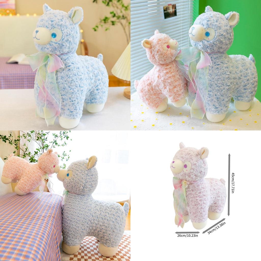 Cute Llama Alpaca Plush Toy For Girls Birthday Gift, Cartoon Lamb Stuffed Animal Pillow