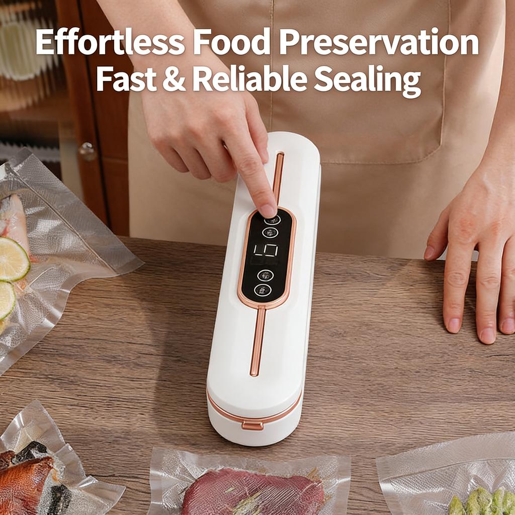 Vacuum Sealer for Freshness, Compact Kitchen Storage Solution