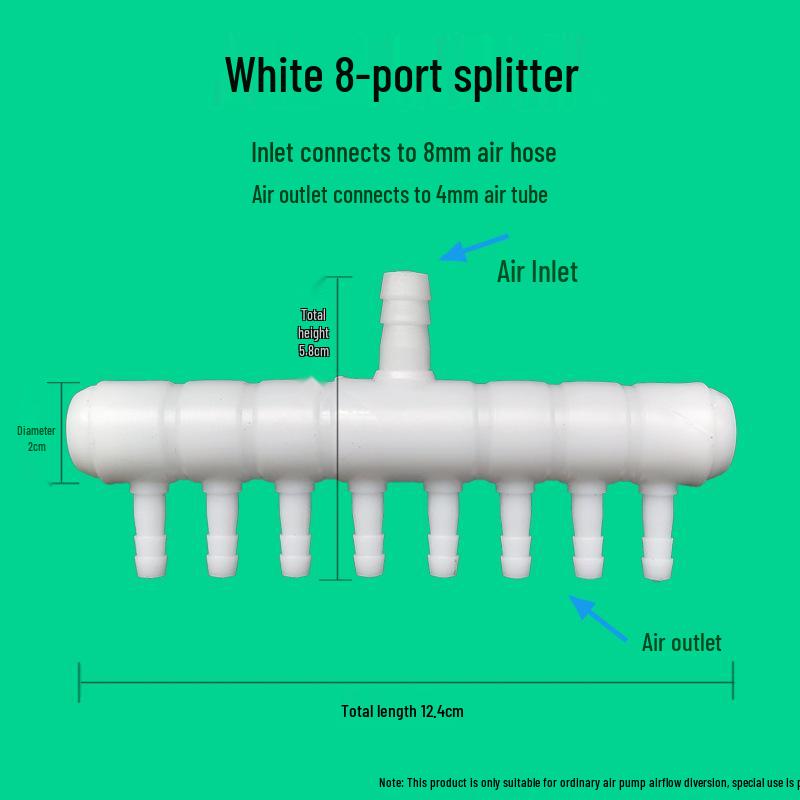 Multi-Way Aquarium Air Pump Splitter and Oxygen Tube Connector