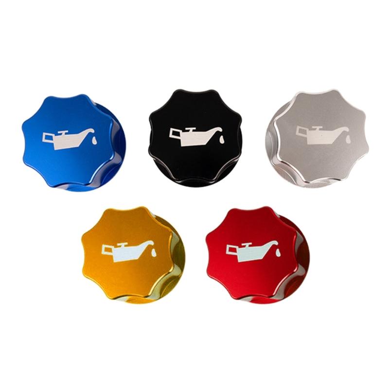 Universal Aluminum Car Engine Oil Caps Corrosions ResistantEngine Oil Filler Caps Easy To Install Stylish Fuels Covers