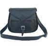 Black Leather Crossbody Bag Women's Purse Satchel Handbag Messenger Shoulder Sling Bag 13 Inch Medium