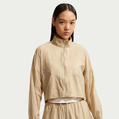 Nike Jackets Women s Flax/Flax Stand Collar Moderate Other S