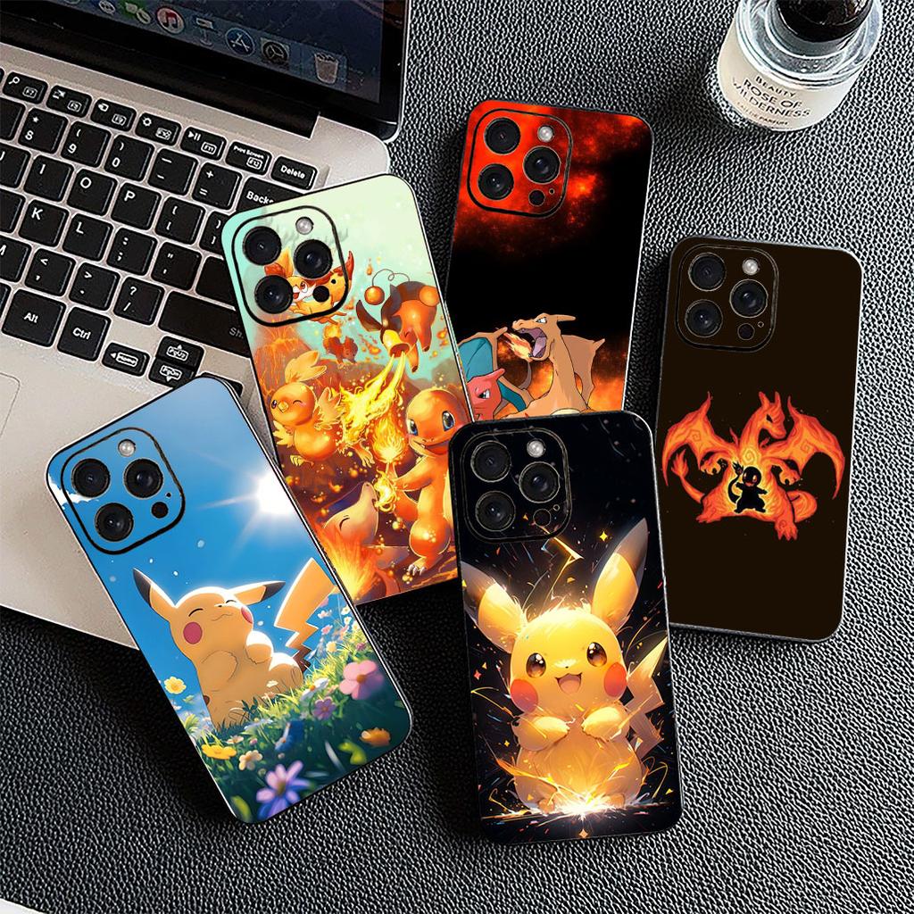 Cover for Motorola Moto Edge 70 60 Fusion NEO Pro G56 G96 G04 G05 20 G Stylus Casing Phone Case P-Pokemons Charmander P-Pikachus