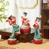 Chinese Dunhuang Flying Apsaras Ornament Elegant Ancient Girl Decor for Living Room Cabinet Desk