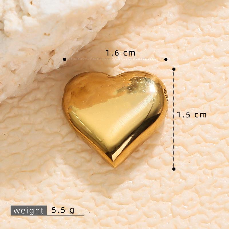 European and American Heart-Shaped Stainless Steel Minimalist DIY Jewelry Accessories