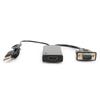 ABS Black VGA to HDMI Converter USB with Audio Switcher Adapter for Computer PC Laptop DVDBlack