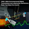 WP-1 2.4G Wireless Transmitter Receiver /4 Channels/Low Latency/30M Transmission Range/Plug and Play/for Electric Bass