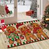 1Pcs Anti Fatigue Kitchen Rugs Merry Christmas Gingerbread Waterproof Non-Slip Thick Cushioned Kitchen Mat Heavy Duty Comfort Standing Mat for Kitchen